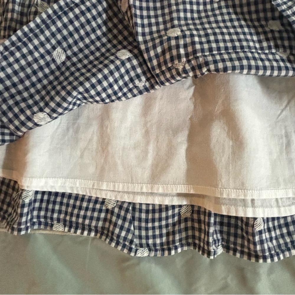 Madewell Gingham Tiered Pull On Skirt NWT - Picture 8 of 11